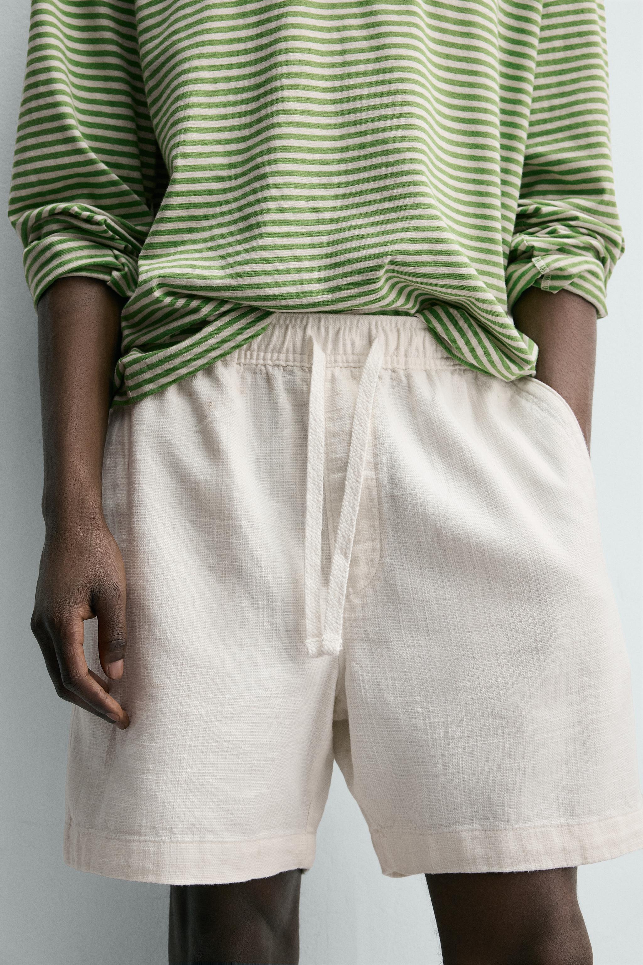 REGULAR FIT TEXTURED SHORTS